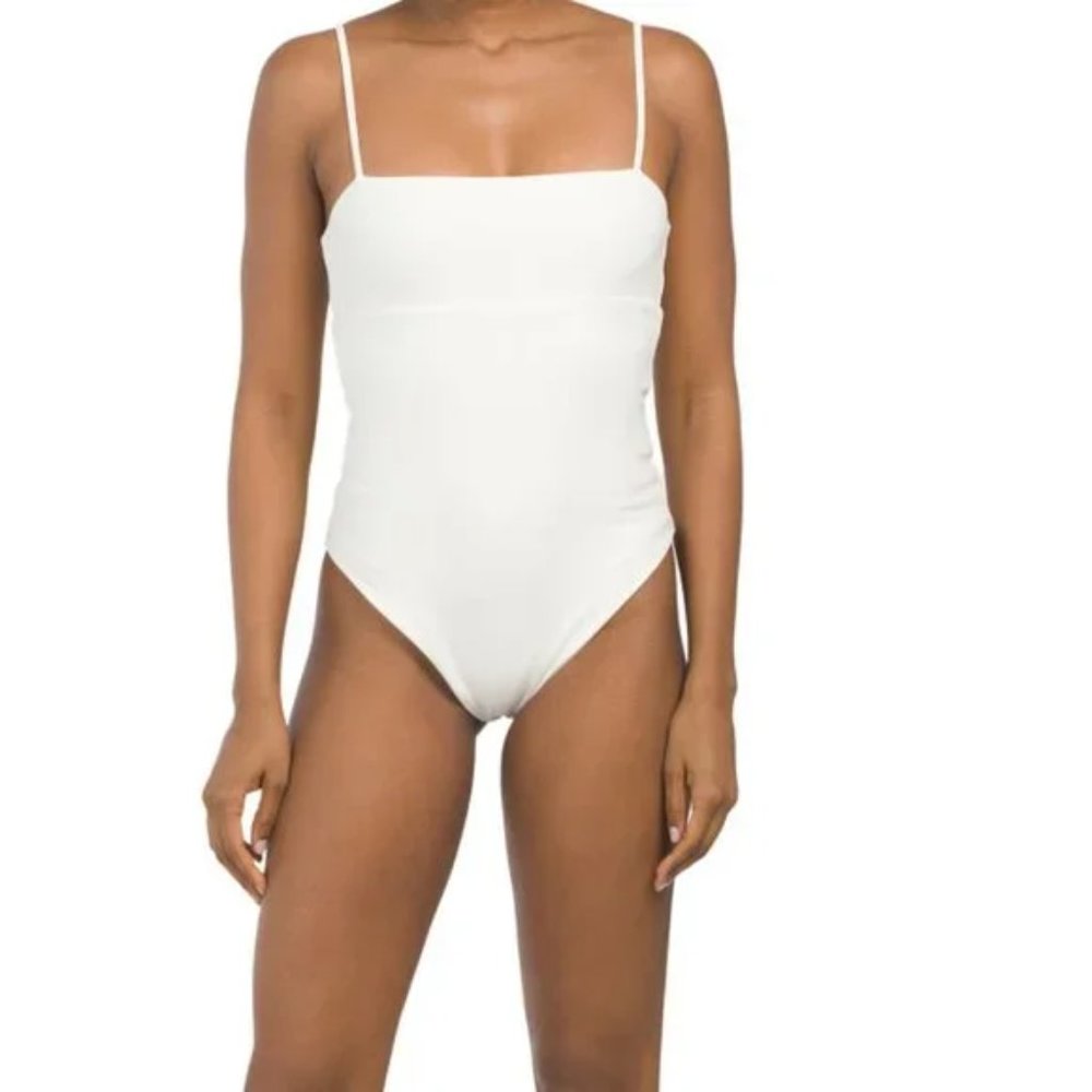 Pistola Blanc Tristen Tank Bodysuit with back cutout size small